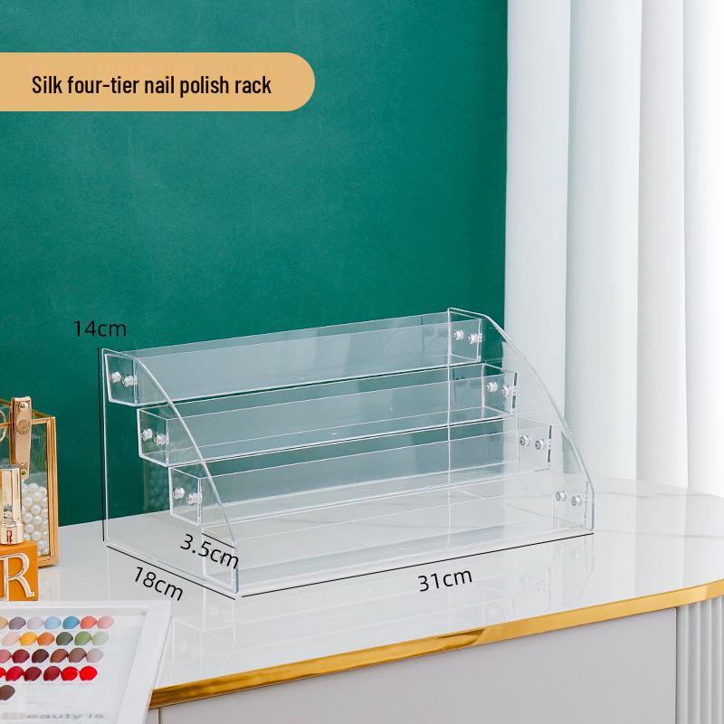 Transparent Multi-Layer Cosmetic Organizer for Nail Polish and Eyeshadow Palettes