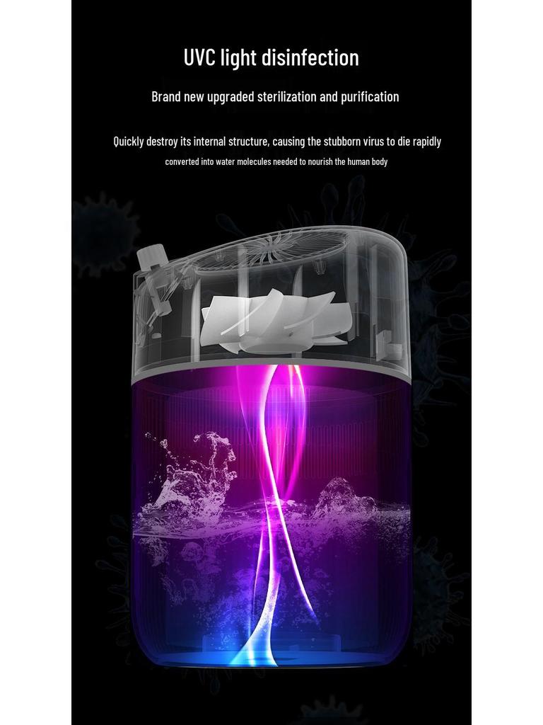 Nobico 4L Cool Mist Humidifier with Negative Ion Air Purifier, Large Capacity & Washable