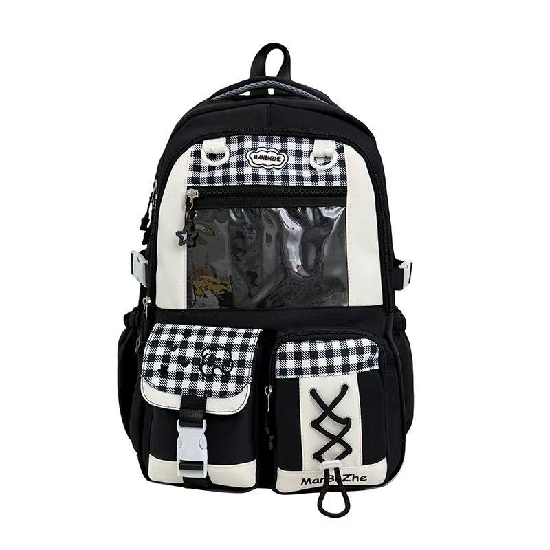 Schoolbag new cute cartoon ins style school bag girls college style backpack junior high school students lightweight large capacity backpack