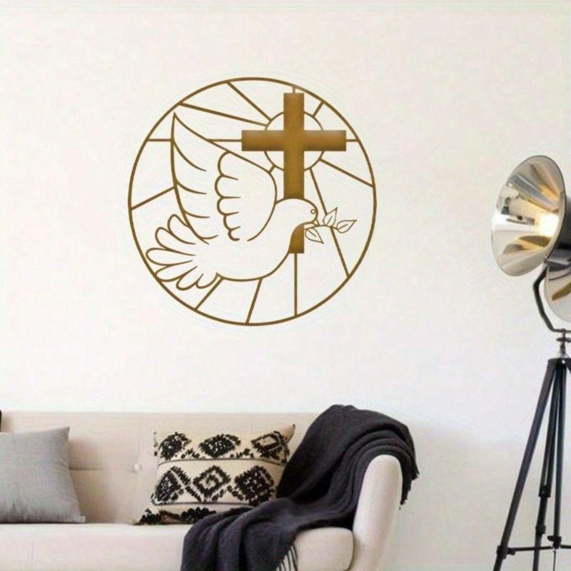 Metal Penguin Wall Art Geometric Vintage Decor Living Room