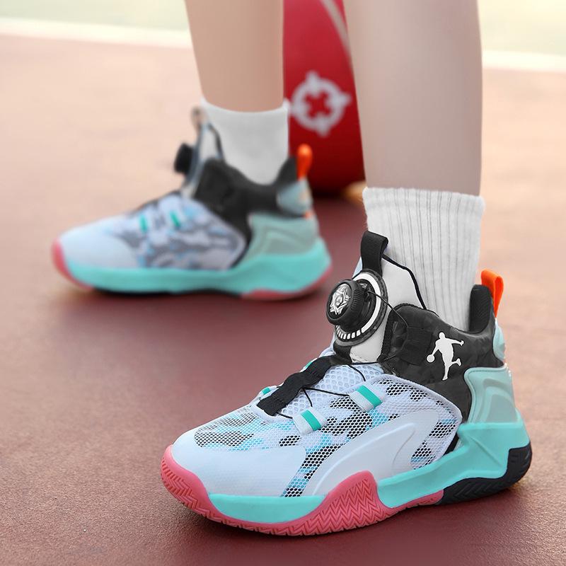 Jungen 2025 Sommer Basketball-Sneakers: Atmungsaktives Mesh, Rutschfest, Stoßdämpfend.