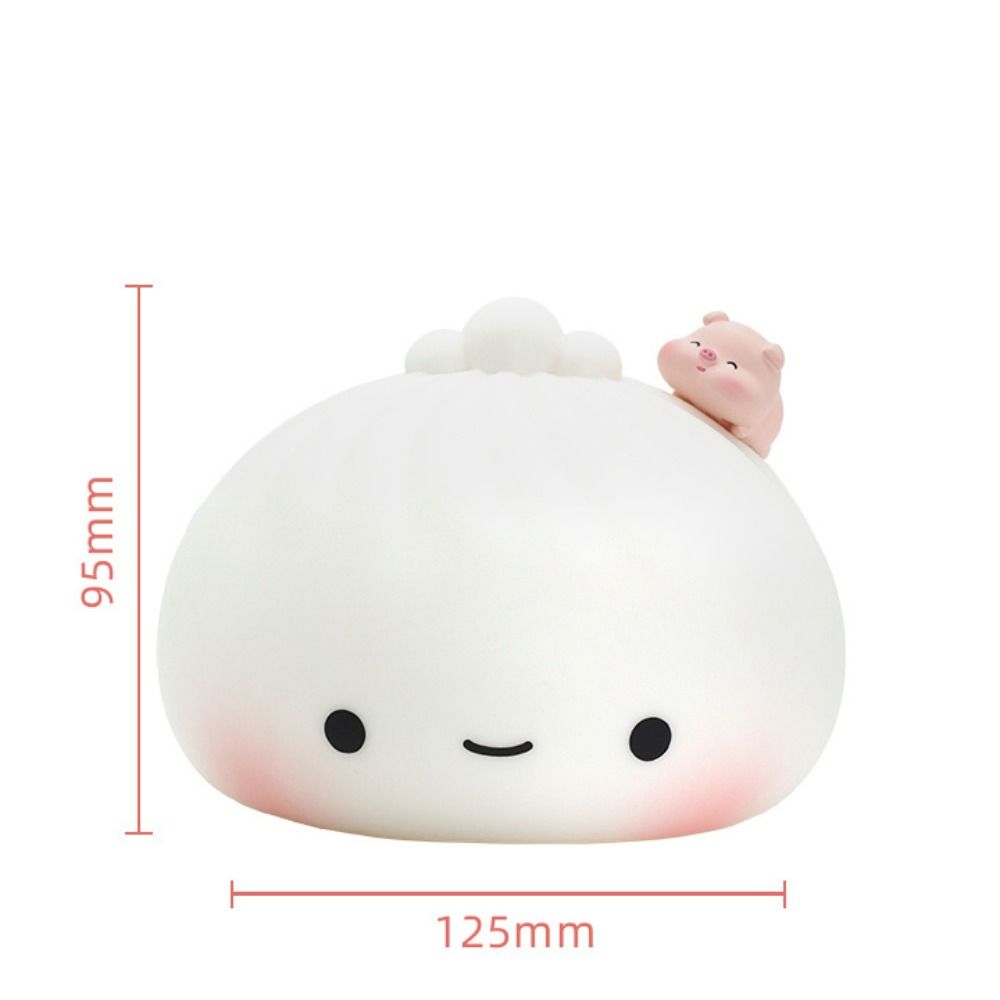 Home Decoration Silicone LED Night Light Cartoon Cute Bedside Lamp Creative USB Charging Desk Lamp Kids