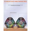 USB Corded Multimedia Speakers With Vibranted Color Effects And Double Connection For Laptop Desktop Devices