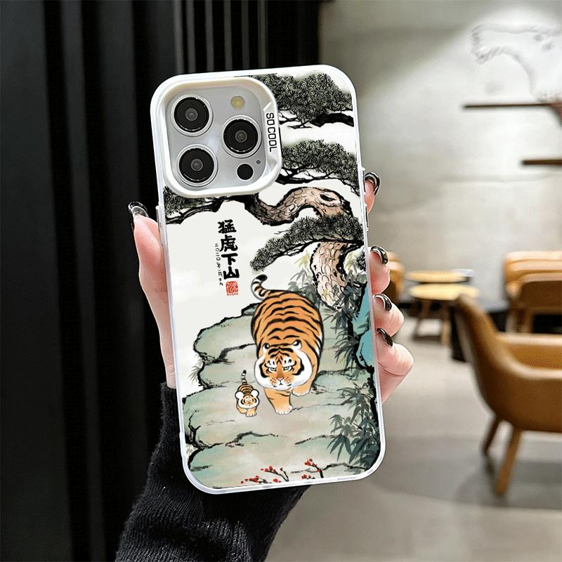 Cartoon Fat Tiger Funny Shockproof Phone Case for iPhone 17 Air 16 16E 15 Pro Max 14 Plus 13 Mini 12 Back Cover Anti Fall Fundas