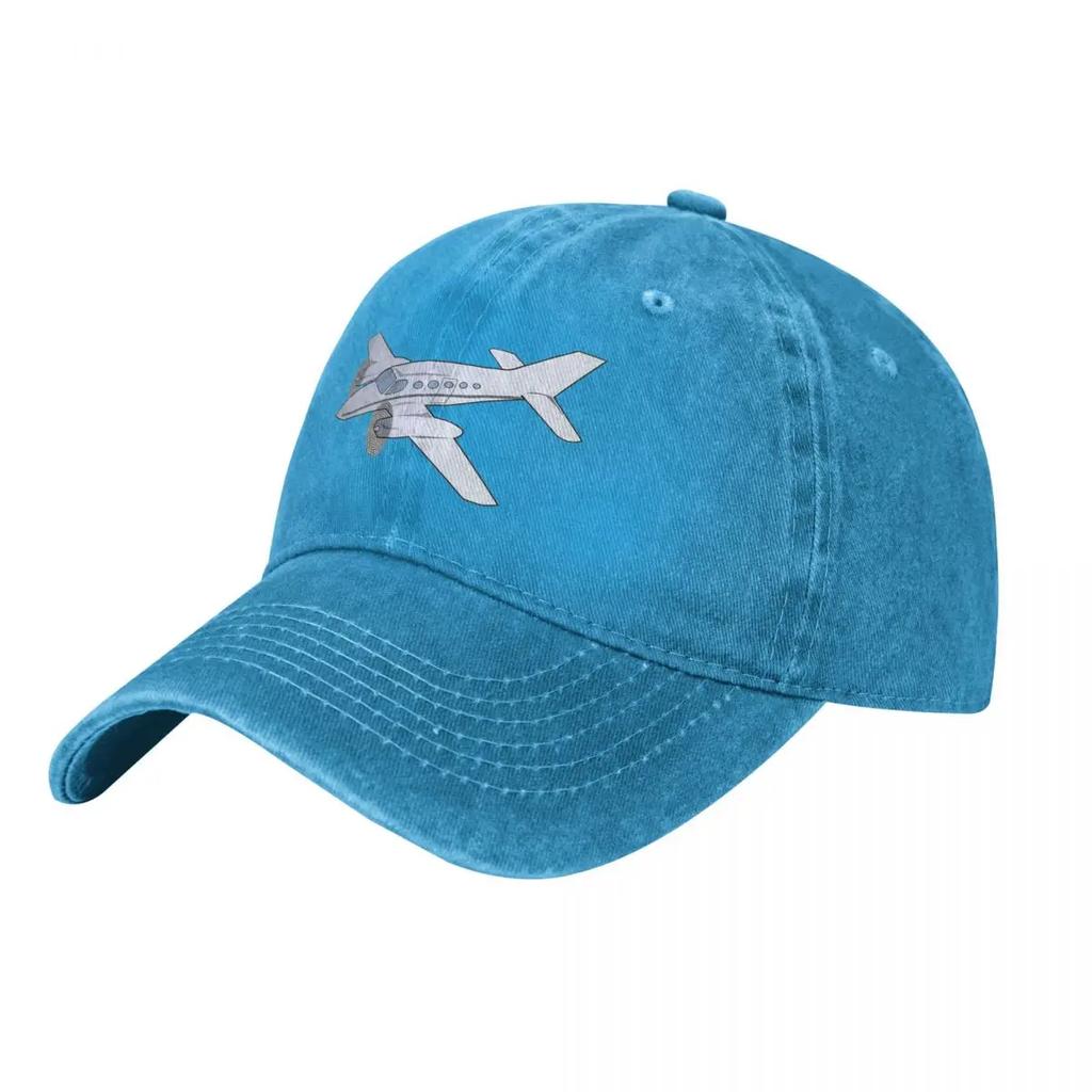 Beechcraft King Air C Aviation Majesty Baseball Caps Snapback Washed Denim Hats Casquette Streetwear Baseball Cowboy Hat