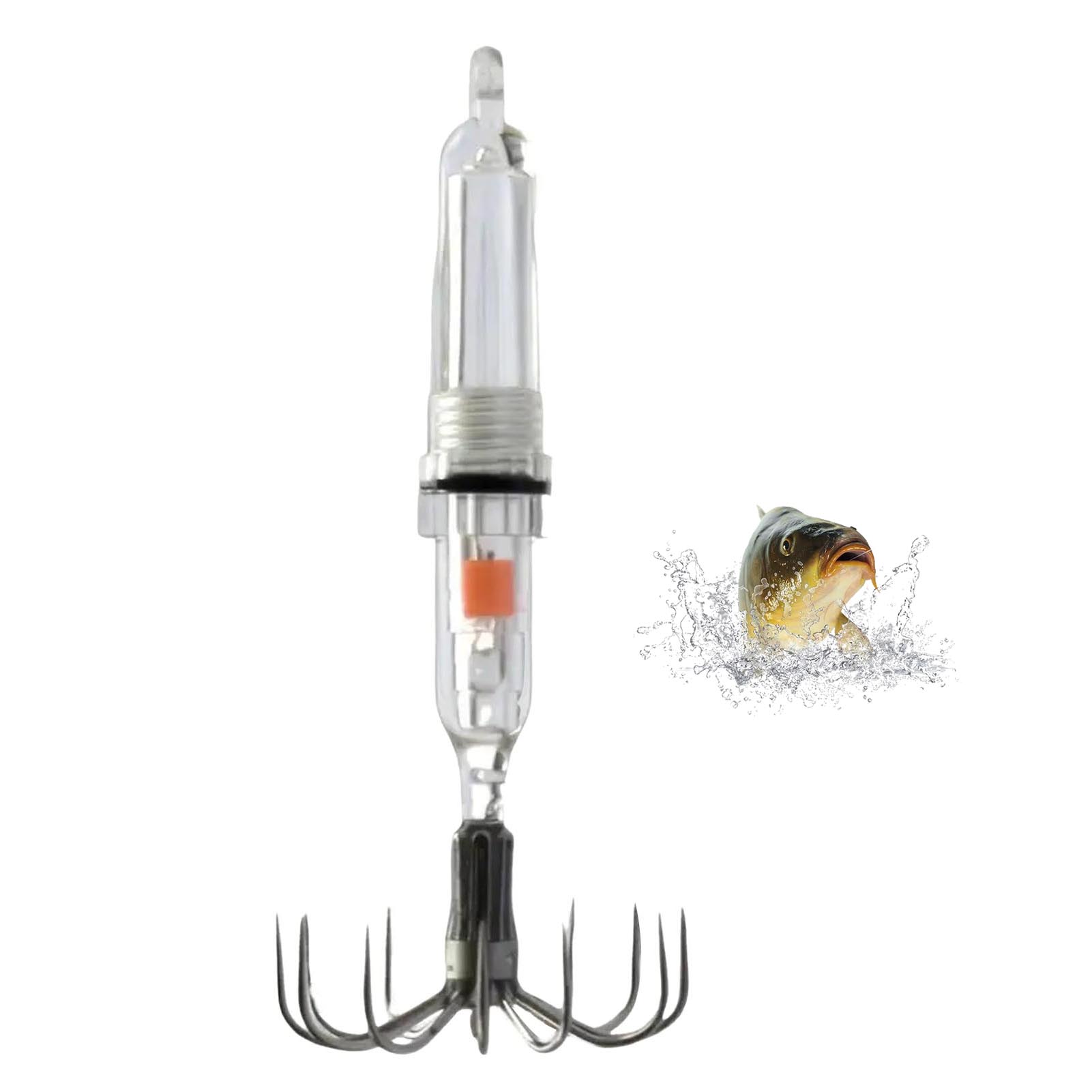 

1/3/5pcs Luminous Squid Jig Hooks Waterproof LED Light To Lure Fish Multi-hooks Fishing Hooks Tackle Fishing Accessories красный