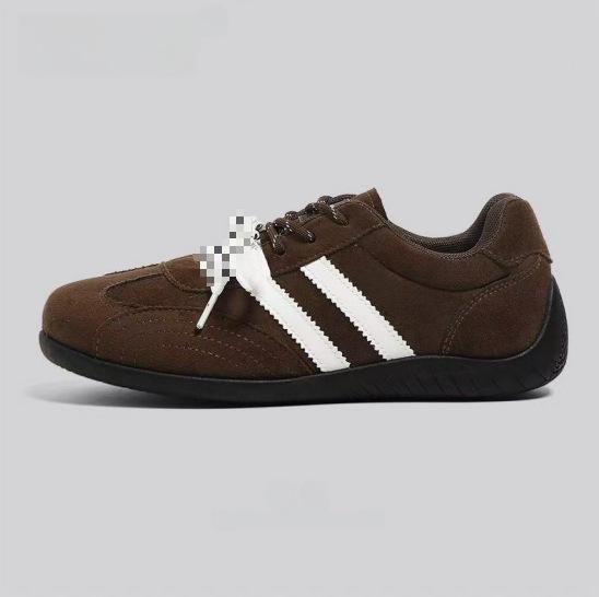 Lightweight soft baseplate shoes spring new soft-soled casual shoes burgundy low-top German training shoes