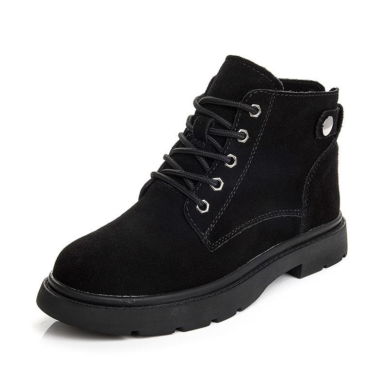 Leather Martin boots women's short boots retro student versatile autumn and winter new locomotive boots