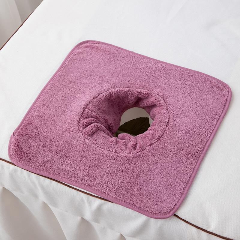Thickened Beauty Salon Face Hole Towel for Massage Bed Headrest