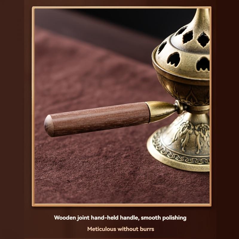 Rotating Handheld Stove Incense Burner No Sticky Powder Pear Account Incense Pan Fragrance Long-Lasting Incense Burner