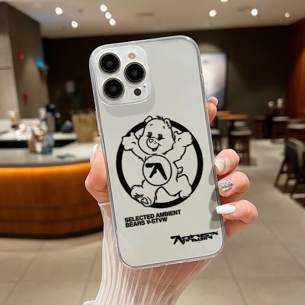 Aphex Twin Phone Case For iPhone 15 14 13 12 11 Mini Pro Max X XR XSMax 6S 6 7 8 Plus SE20 Transparent Cover