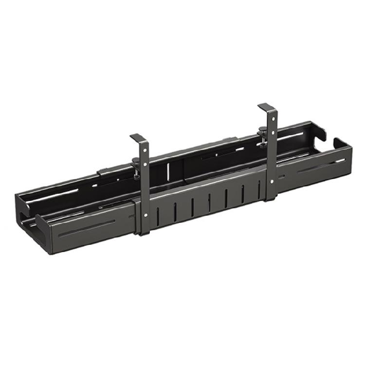Adjustable Length Under Desk Wire Management Rack Easy Installation Desktop Cable Shelf for Electronics and Power Strips