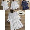 Plus Size Women Printed Dot T-shirt Dress Featuring Comfortable Long Sleeve Design