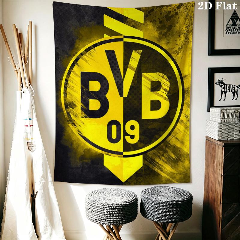 Dortmund Wandteppich Ästhetischer Wandbehang Bedruckter Stoffdecke Dekorative Wandteppiche für Schlafzimmer Wohnzimmer Heimdekoration 100cm x 150cm