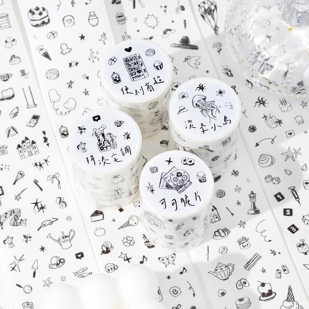 50mm*2m/Roll Cute Cartoon Kitchen Making Tapes School supplies DIY Scrapbook Stickers Diary Decor Planner Korean Stationery Tape