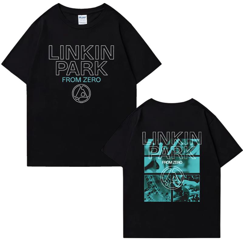 2025 Hot Sale Linkin Park From Zero World Tour Short Sleeve T-shirts Unisex Hip Hop Summer Cotton Men Women Oversized Tee Shirt