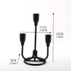 Retro 3 Arm Iron Candelabra Taper Candlestick Candle Holders For Table Centerpiece And Ambients Lighting Home Decoration