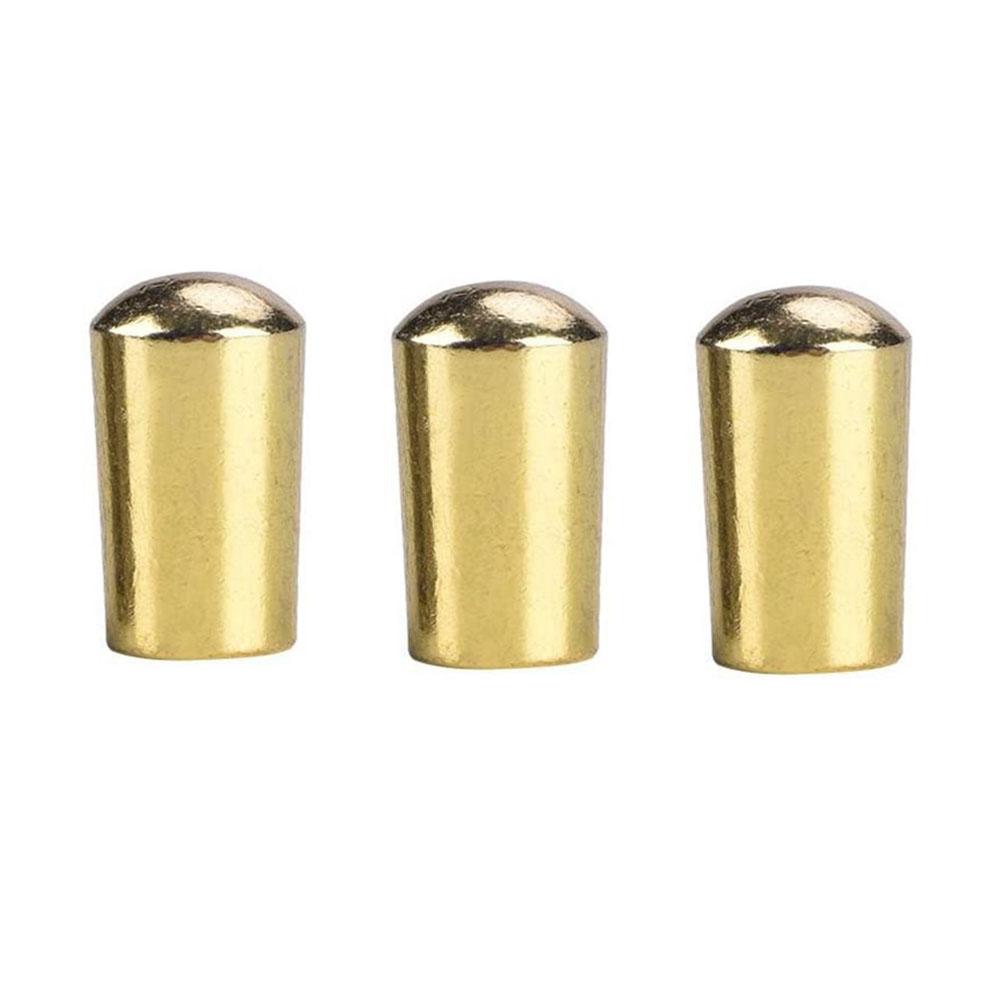 3Pcs Metal Guitar Switch Tip 3.5Mm 3 Way Toggle Switch Knob Tip Cap Copper For Lp Epi Electric Guitar