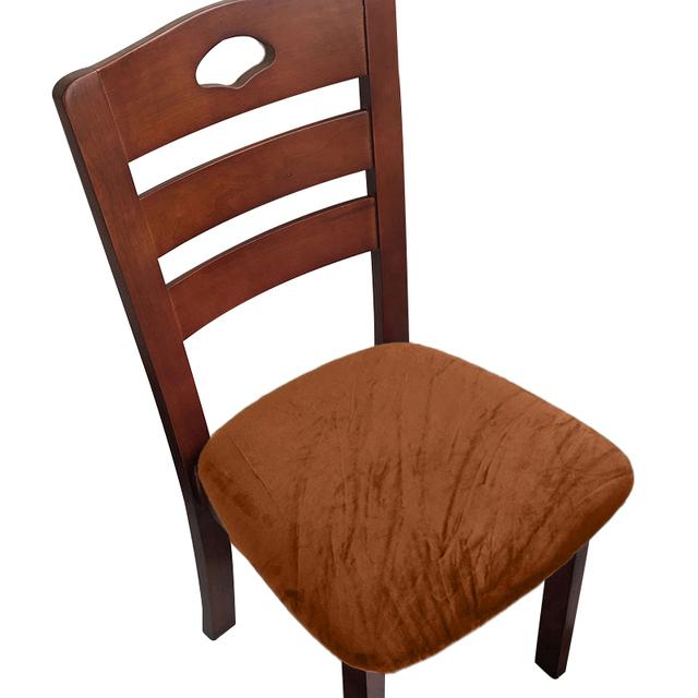 1 Stück abnehmbarer Esszimmerstuhl Sitzbezug Samtstoff Dehnbares Stuhlpolster Sitzpolster Überwurf für Esszimmer Küche für Zuhause