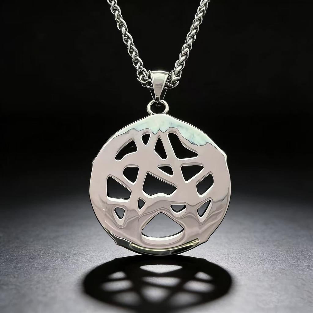 316L Stainless Steel Gothic Pentagram Snake Necklace For Men Mysterious Rune Pendant Gothic Jewelry Accessories