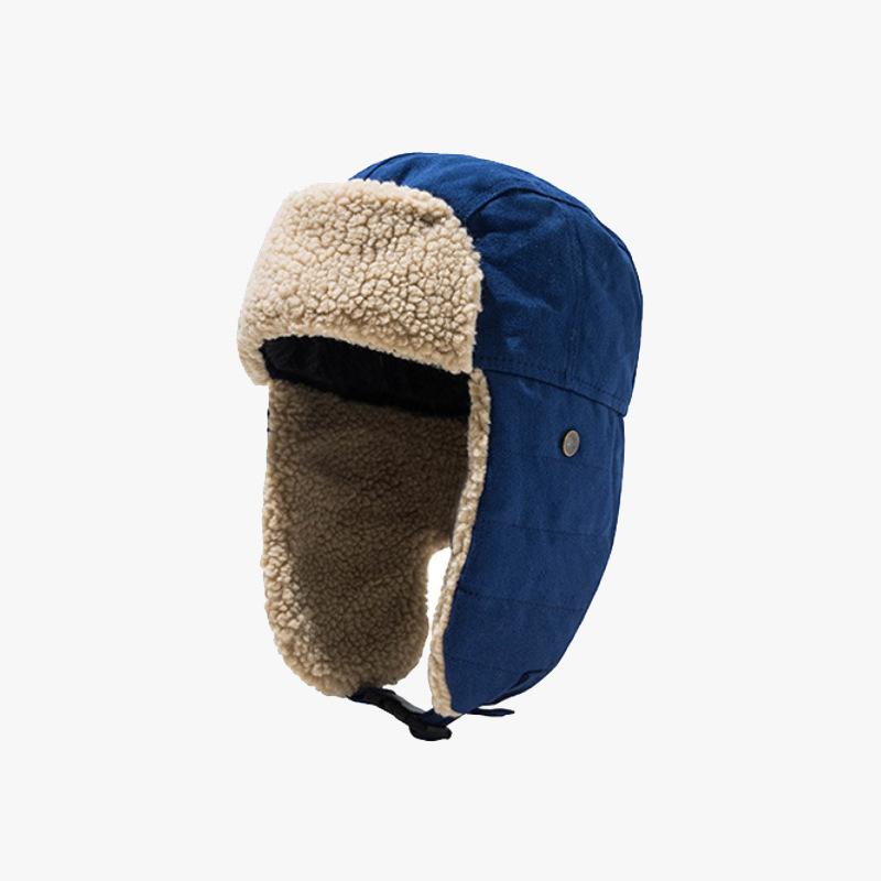 

Зимняя ретро шапка Лэй Фэн женская в корейском стиле, модная хлопковая шапка с защитой ушей, мужская шапка для езды на электровелосипеде, теплая шапка пилота для мотоцикла с Северо-Востока One size