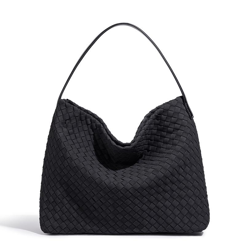 Woven Handbag Casual Underarm Bag Fashionable Texture Versatile Shoulder Bag Retro Matte Large Capacity Commuter Bag Women