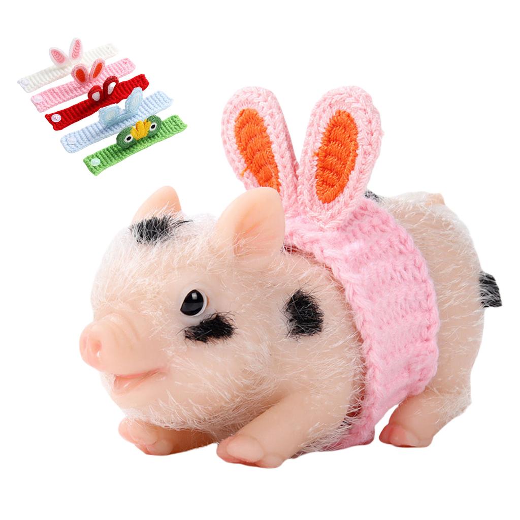 Handmade Realistic Pig Figure Toy Animal Figure Dolls Squeeze Piggy for Stress Relief Animal Figurine Kids Cognitive Toy