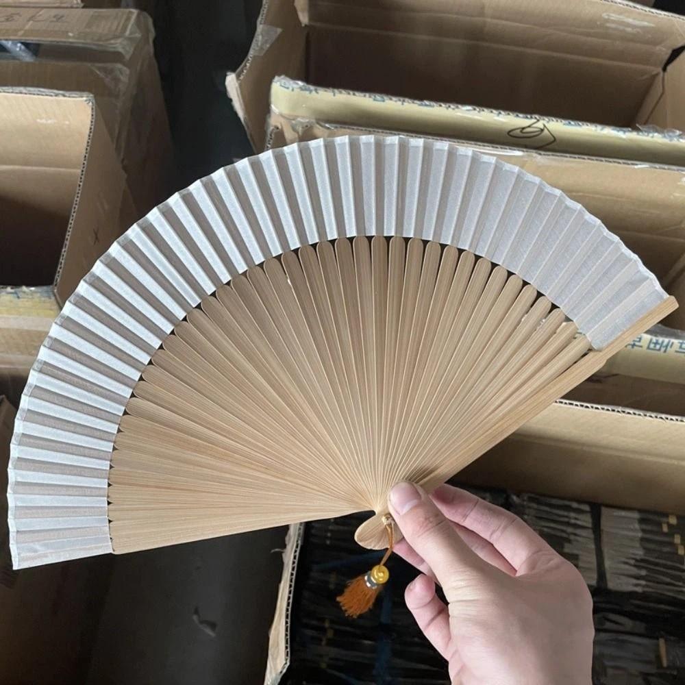 Baumwoll-Leinen-Stoff Faltbarer Handfächer Japanischer Stil Handgehaltener Fächer Neuer Chinesischer Stil Fächer Geschenk geben