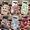 Żelowe Etui Dla Samsung Galaxy S10 5G SM-G977B Pokrowce Przezroczysty Silikon Miękki TPU Tylna Pokrywa Uroczy Kot Królik Serce Etui Ochronne