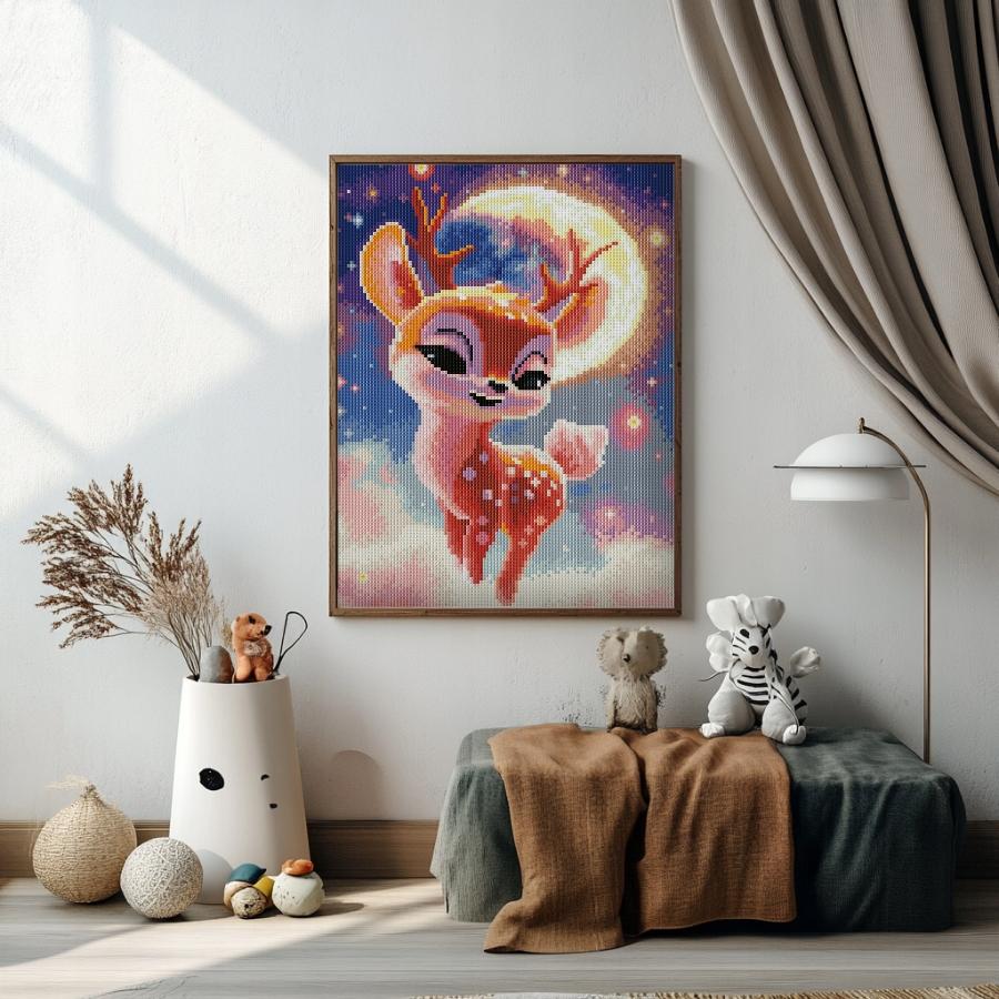 Haft diamentowy z ramką 30x40 mozaika zwierzęta diamond painting 5d oh art!