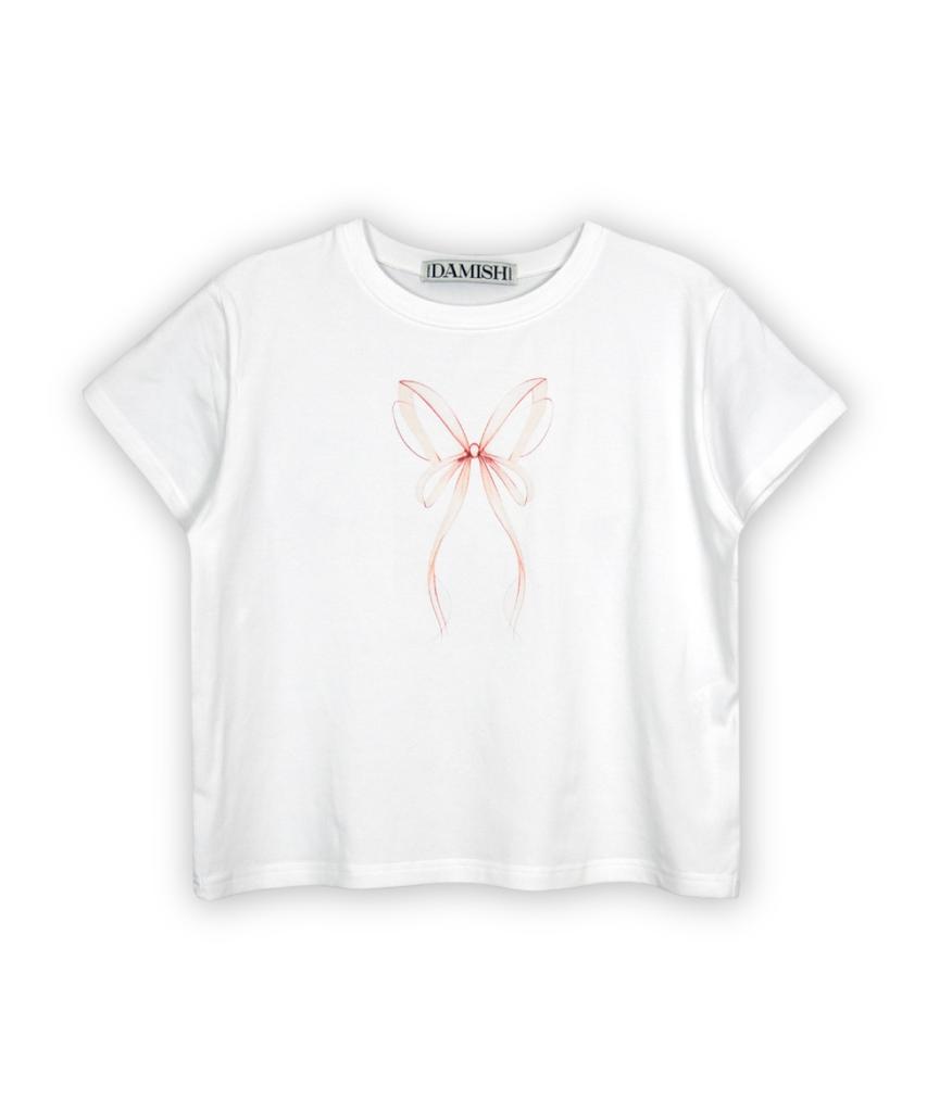 Damiswi Ribbon Butterfly T-Shirt_White