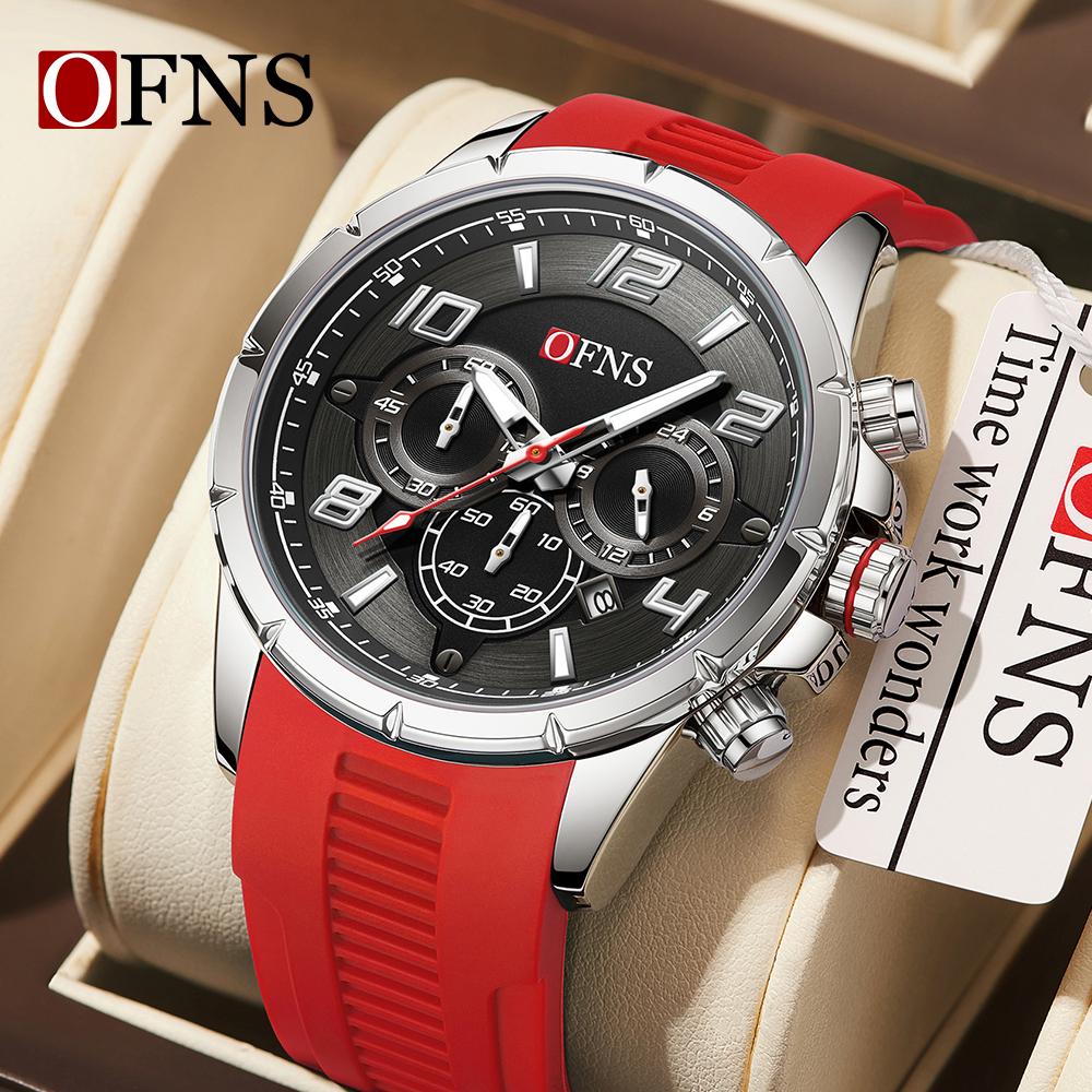 Fashion Three Eye Six Needle Men's Quartz Watch Multi Functional Waterproof Night Light Calendar Male Wristwatches