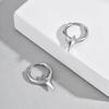 Stainless Steel Huggies Earring for Men Boys,Punk Silver Color Hoop Earring,Perforable Earring