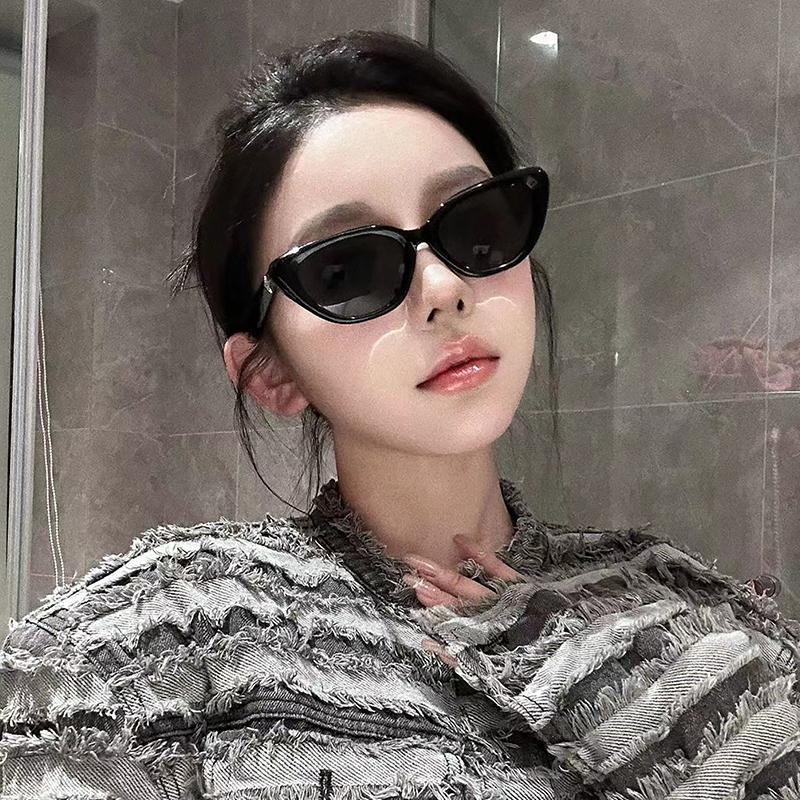 Retro Small Oval Frame Macaron Pattern Tendy Sunglasses Women Men Vintage