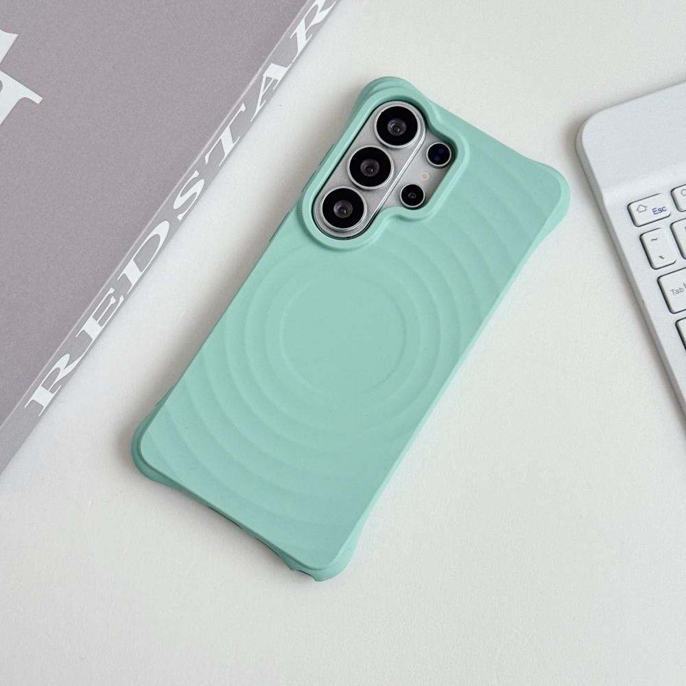 Originial Pattern Wave Liquid Silcione For Magsafe Case For Samsung Galaxy S26 S25 S24 S23 Ultra Plus Matte Magnetic Cover Funda