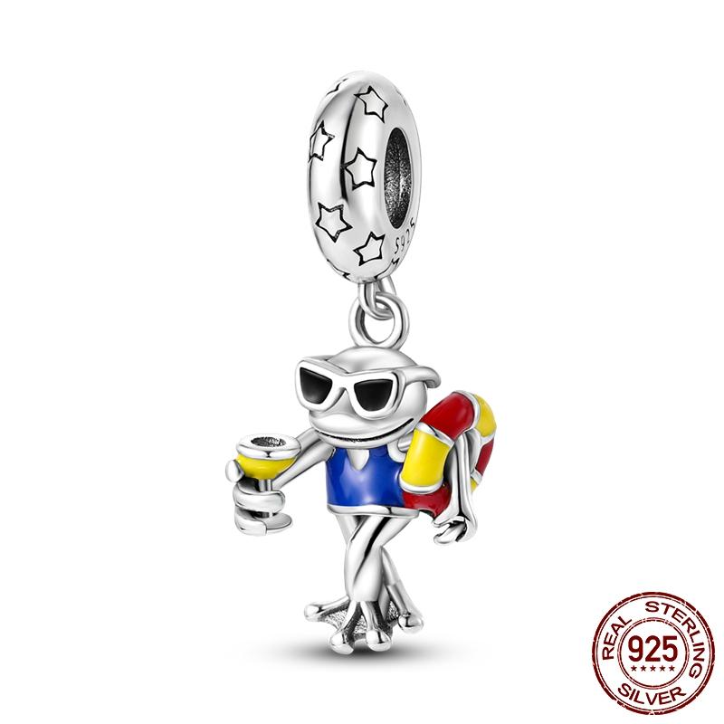 Collection Été Nouveau Breloque Vague Marine Pendentif Compatible Avec Bracelets Colliers d'origine Idéal Pour Femmes Bijoux Fins À Faire Soi-même Cadeau