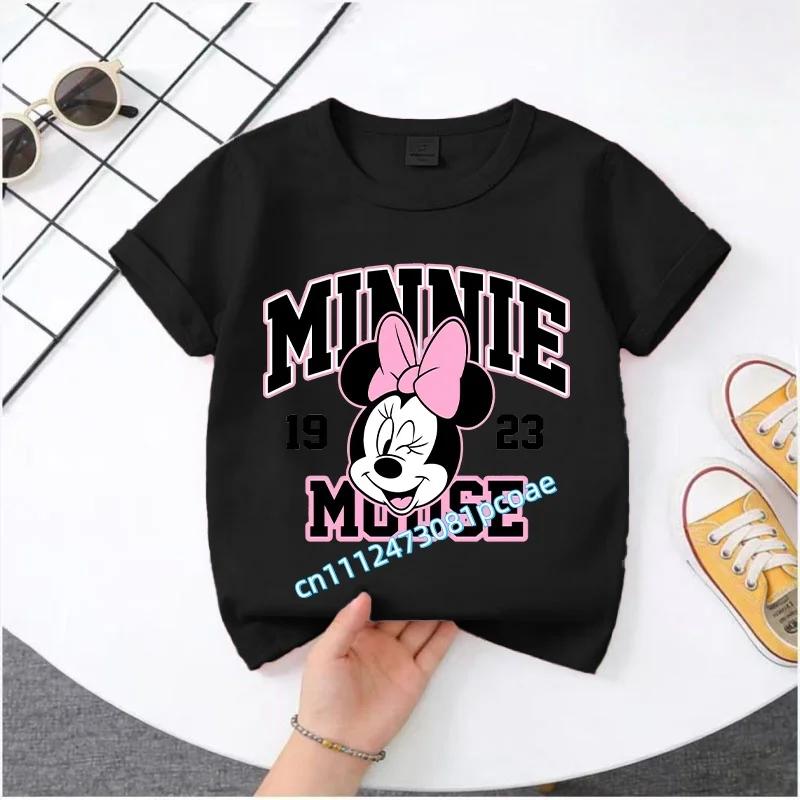 2026 Boys Girls Shortsleeved Printed Tshirt Mouse Cartoon Children 100 Cotton Soft Breathable Loose Sports Comfortable