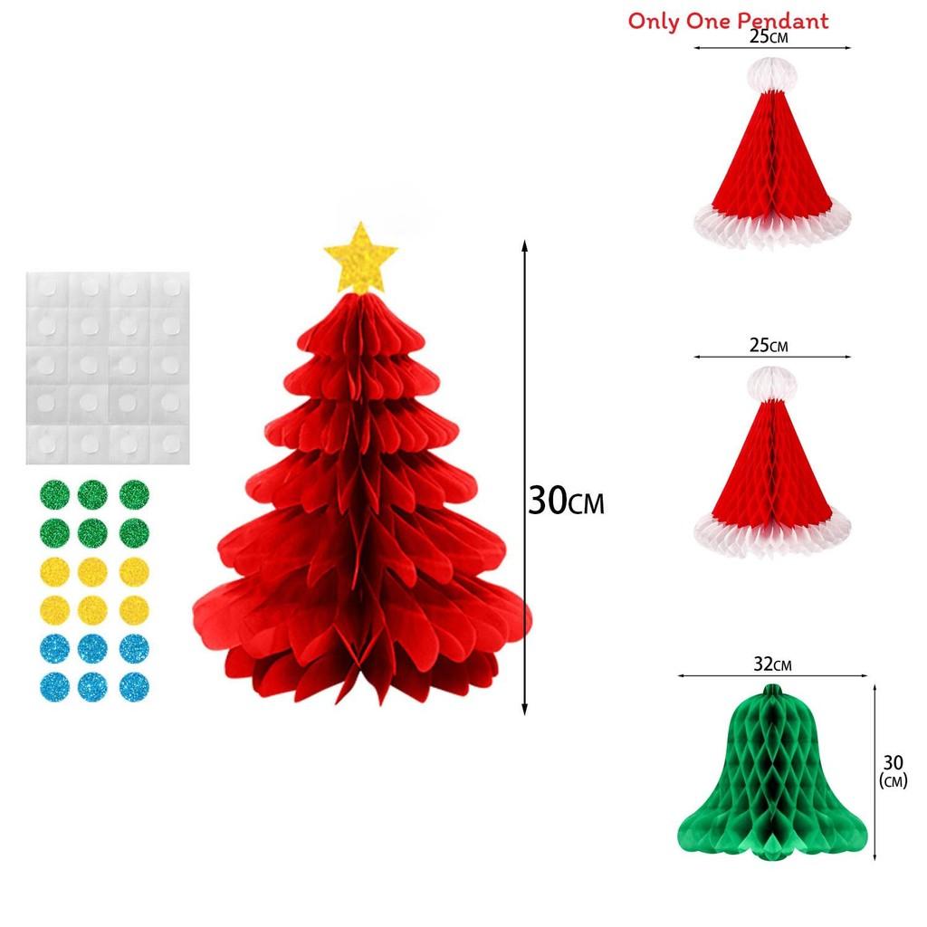 Christmas Party Decor 3d Honeycomb Hanging Decorations For Winter Holiday Celebrations