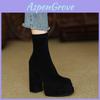 Botas de Cano Curto Femininas com Plataforma Impermeável para Moda de Inverno
