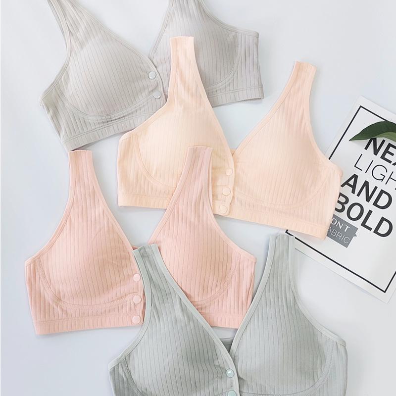 New 2025 Wire-Free Cotton Nursing Bra for Postpartum: Breathable, Front Closure, Plus Size