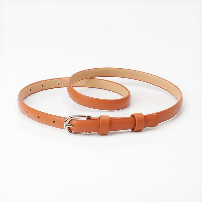 Korean Style Fashionable Women's Thin Belt with Alloy Pin Buckle - Perfect for Skirts and Small Suits