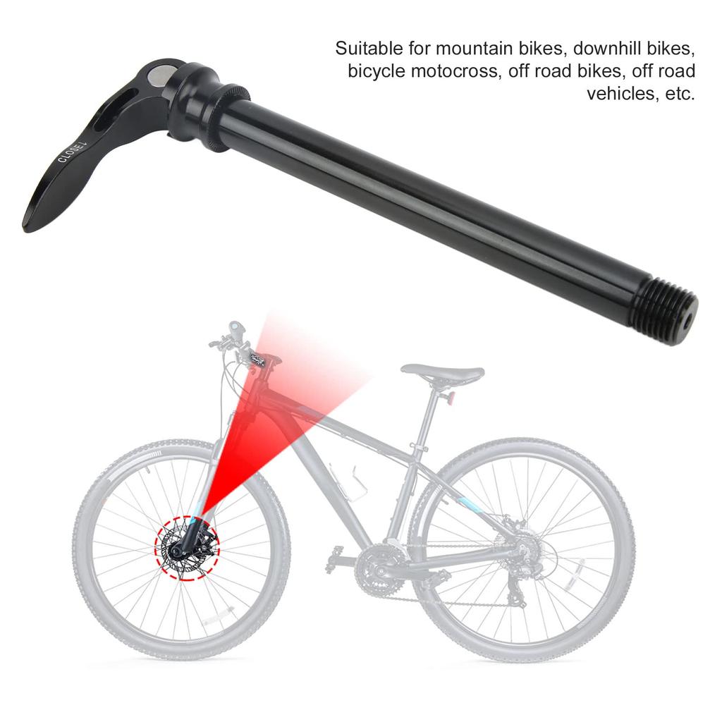 JGGLD Cykel Snabbutlösning Genomgående Axel Spett Montering för Stång med 100 mm Öppning och 15 mm Diameter Framgaffelaxel Spak