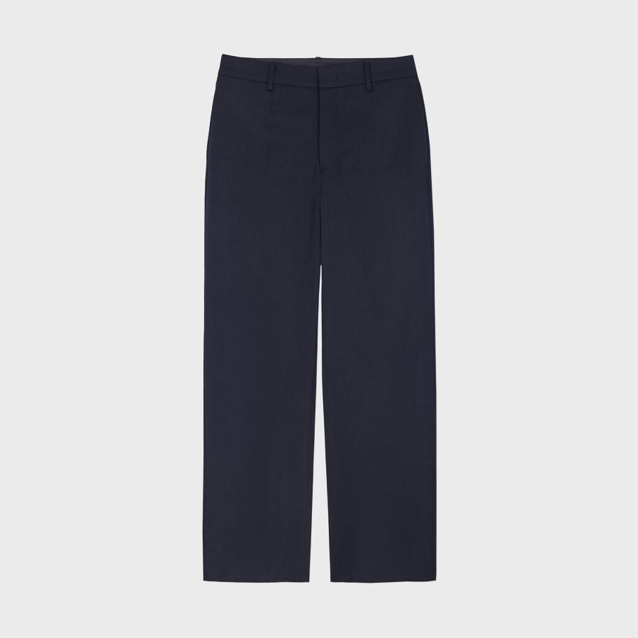 REGARDS Fine Wool Semi Wide Slacks - Dark Navy