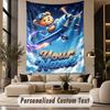 Teddy Bear (289) Theme Custom Tapestry Personalized Custom Name Text Wall Hanging Tapestry Home Decor Background Cloth