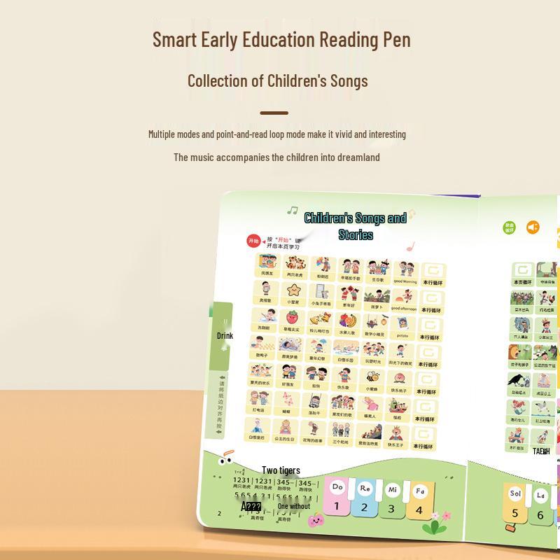 Interactive Audiobook Learning Toy for Children 0-9 Years - Educational Point-and-Read Tool