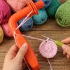 Portable 3-in-1 Crochet Crochet Holder Plastic Effectively Yarn Crochet Helper Ergonomic Handle Hook Grip Yarn Knitting