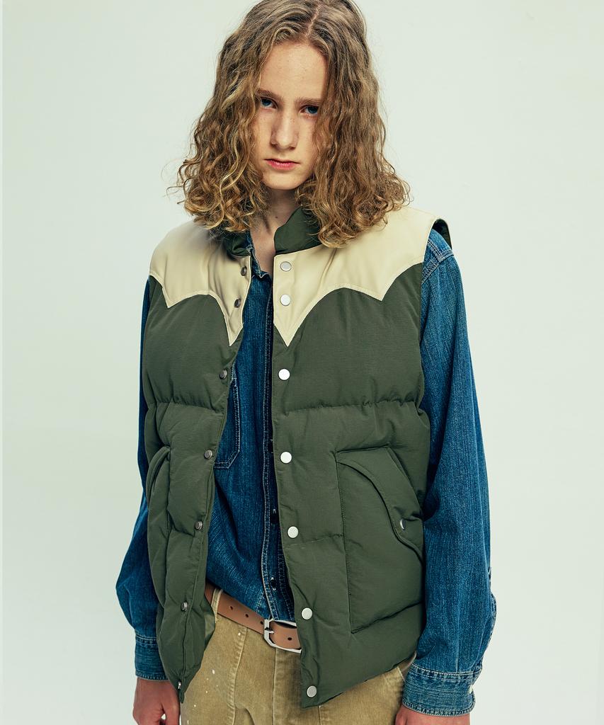 Knd 70S Wyo Padded Ski Vest Olive Khaki