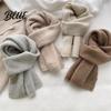 Cold Weather Scarf Neck Wrap Warm Women Color Thickened Knitting Solid Soft Thermal Casual Outfit