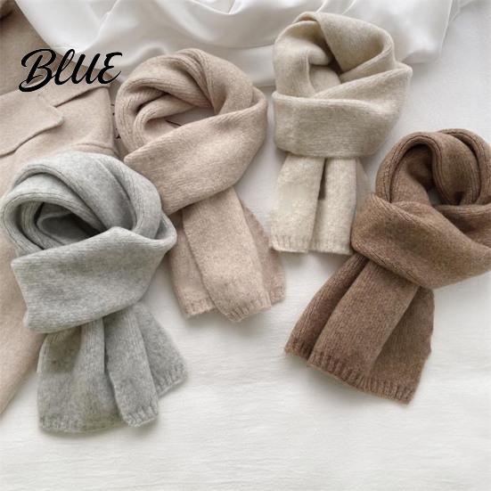 Cold Weather Scarf Neck Wrap Warm Women Color Thickened Knitting Solid Soft Thermal Casual Outfit