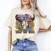 Do Not Harm Take No Bull Cow Skull T-Shirt Gift Leopard Skin Buffalo Skull Texas